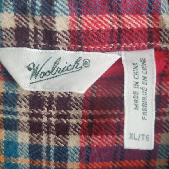 Woolrich Mens Flannel Button Down Shirt Sz XL Outdoor Hiking Camping - Picture 4 of 6